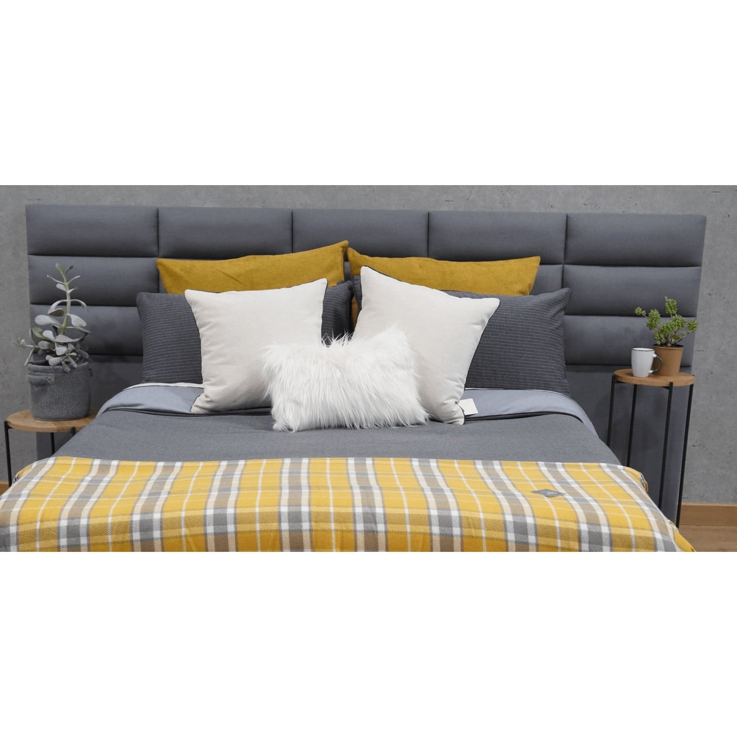 cabecero, cama, habitación, descanso, cuarto, decorativo