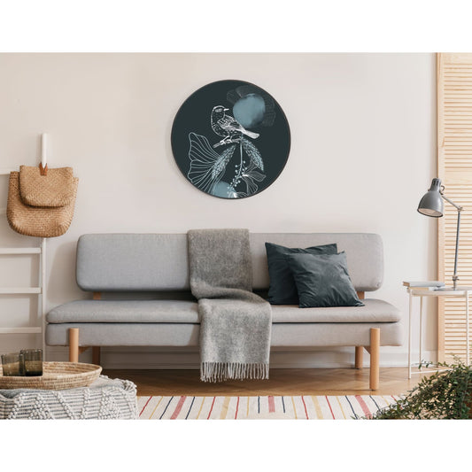 cuadro decorativo, decoración, sala, estudio, habitación, pajaro