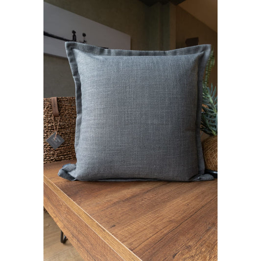 Cojin decorativo, unicolor, 50x50, sala, cama, grafito, gris
