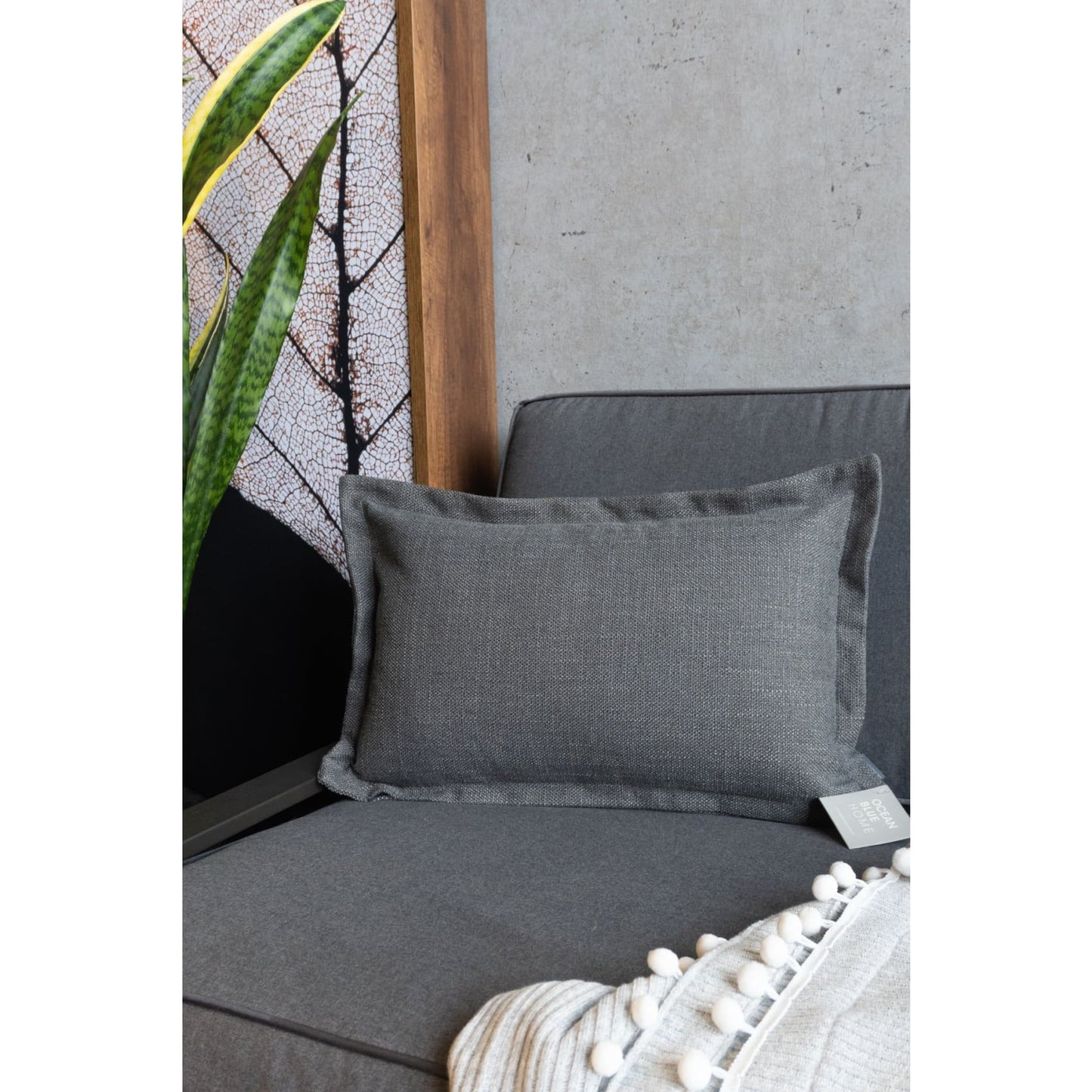 Cojin decorativo, unicolor, 50x50, sala, cama, grafito, gris