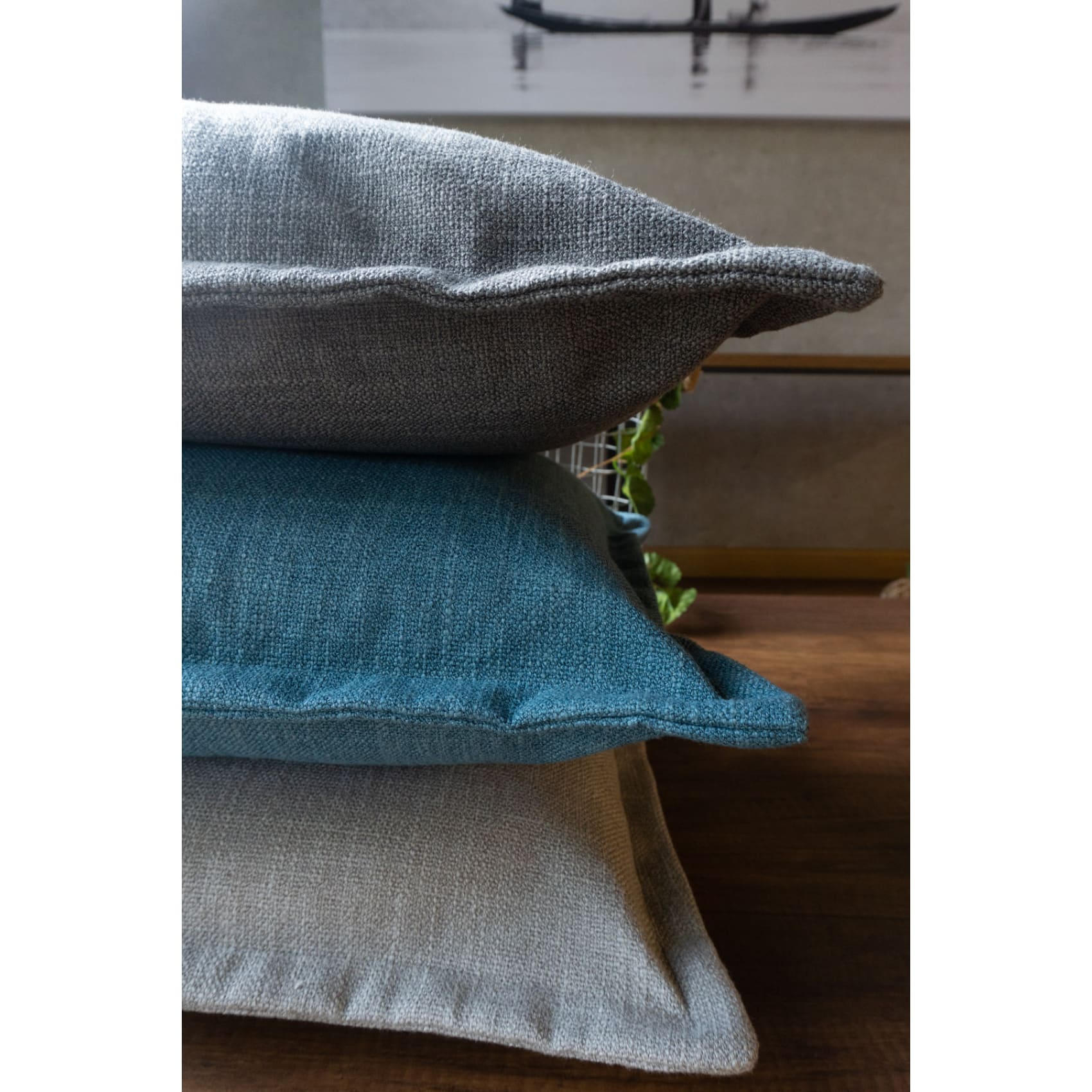 Cojin decorativo, unicolor, 50x50, sala, cama, grafito, gris