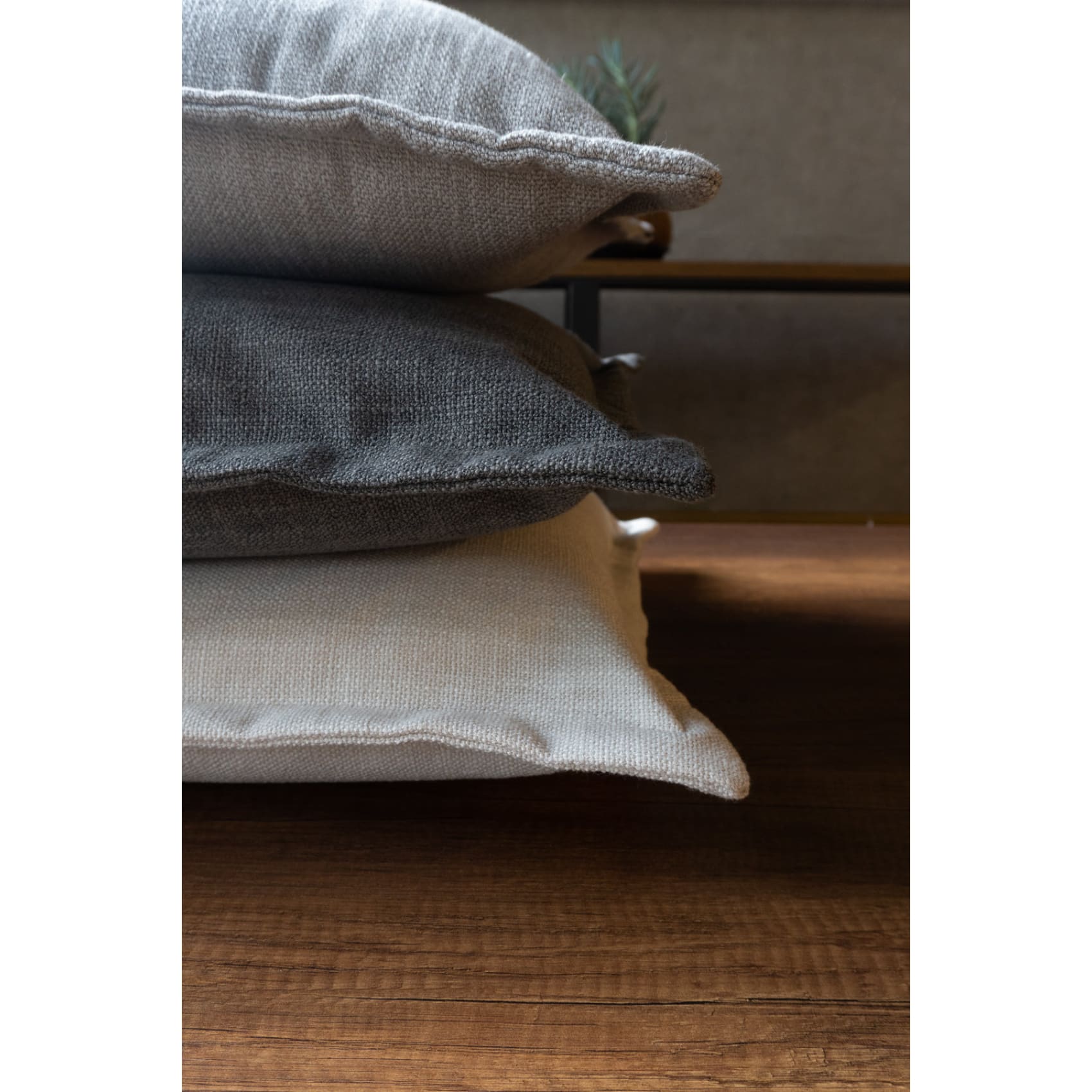 Cojin decorativo, unicolor, 50x50, sala, cama, grafito, gris