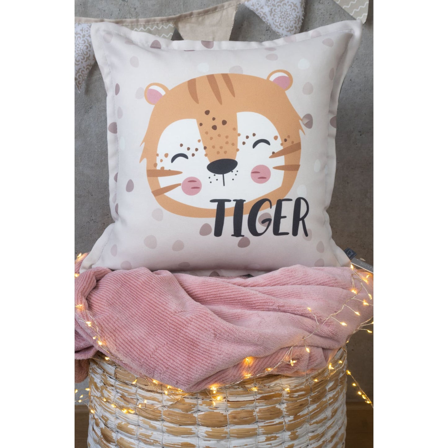 Cojin, sofa, cama, volumen, habitación, decorativo, kids, estampado, tigre
