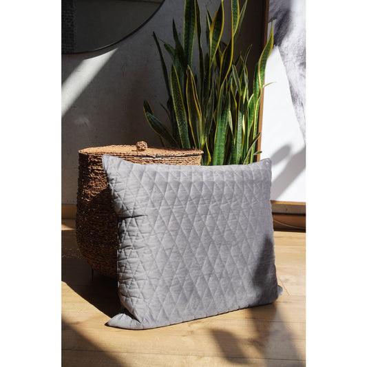 Cojin, sofa, cama, volumen, habitación, decorativo, gris, texutura