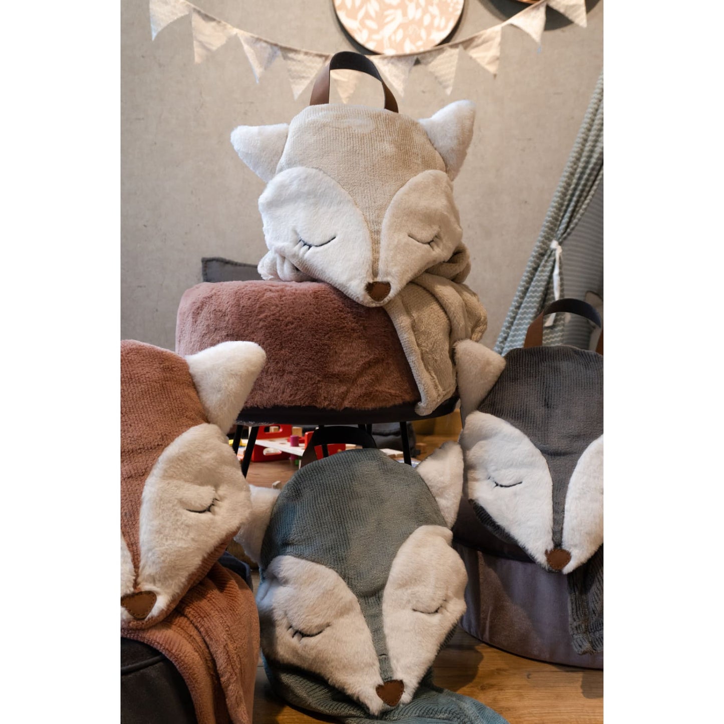 Manta Foxy Alaska Aqua,manta, cobija, abrigo, niños, cama, habitación