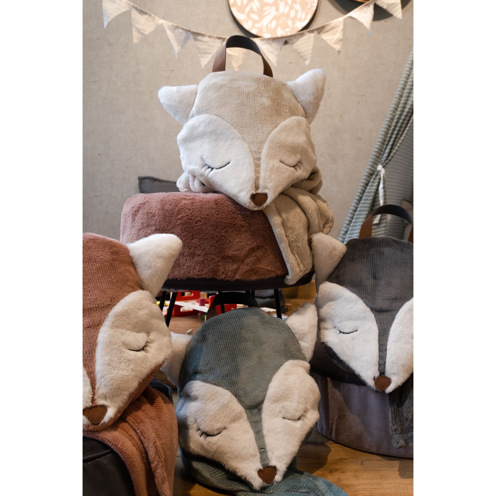 Manta Foxy Alaska Aqua,manta, cobija, abrigo, niños, cama, habitación