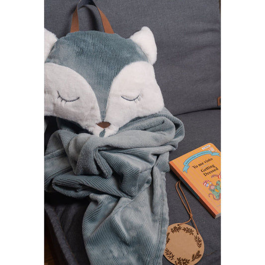 Manta Foxy Alaska Aqua,manta, cobija, abrigo, niños, cama, habitación