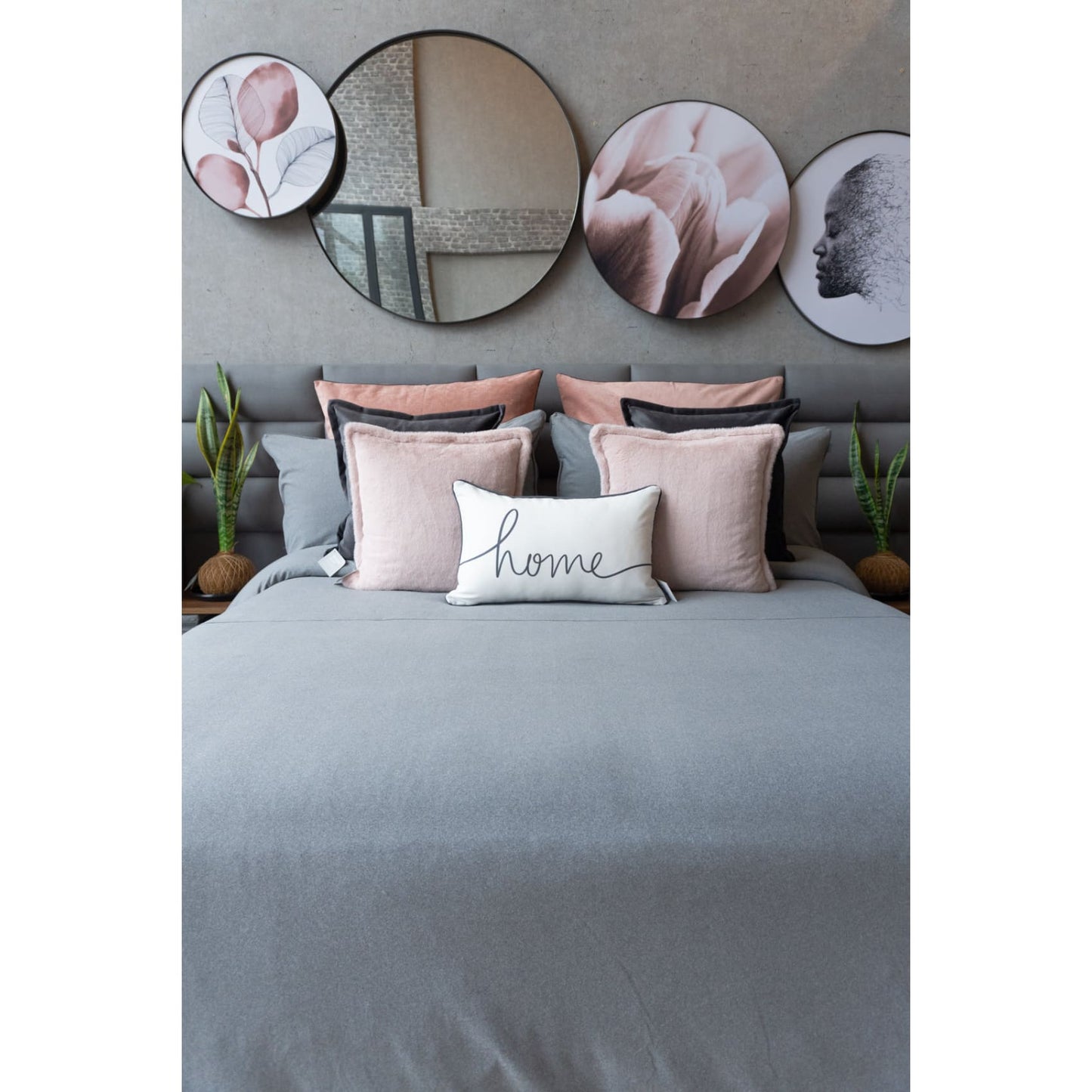 Set Duvet Amsterdam Gris, decorativo, plumón, cama, habitación, acolchado, edredon