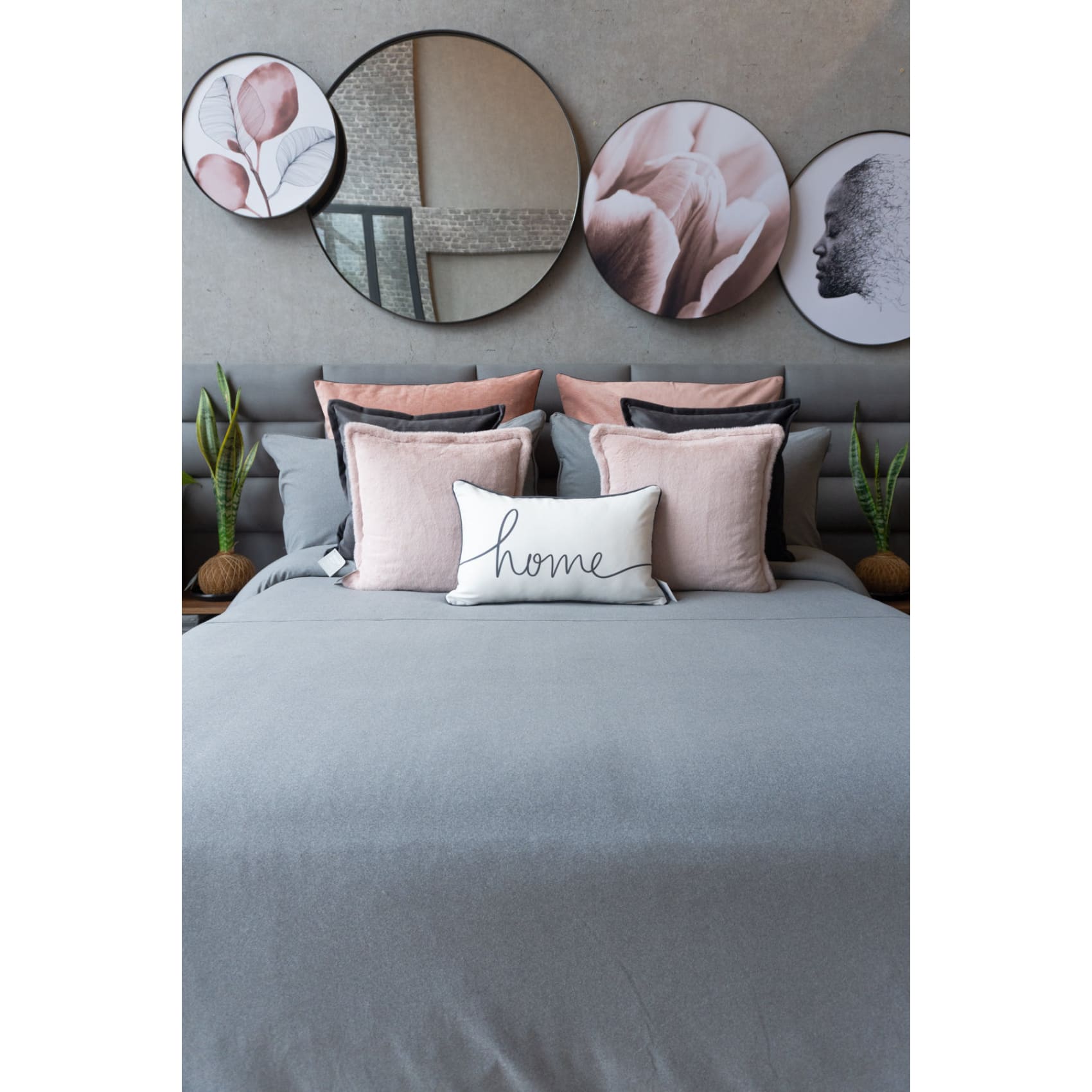 Set Duvet Amsterdam Gris, decorativo, plumón, cama, habitación, acolchado, edredon