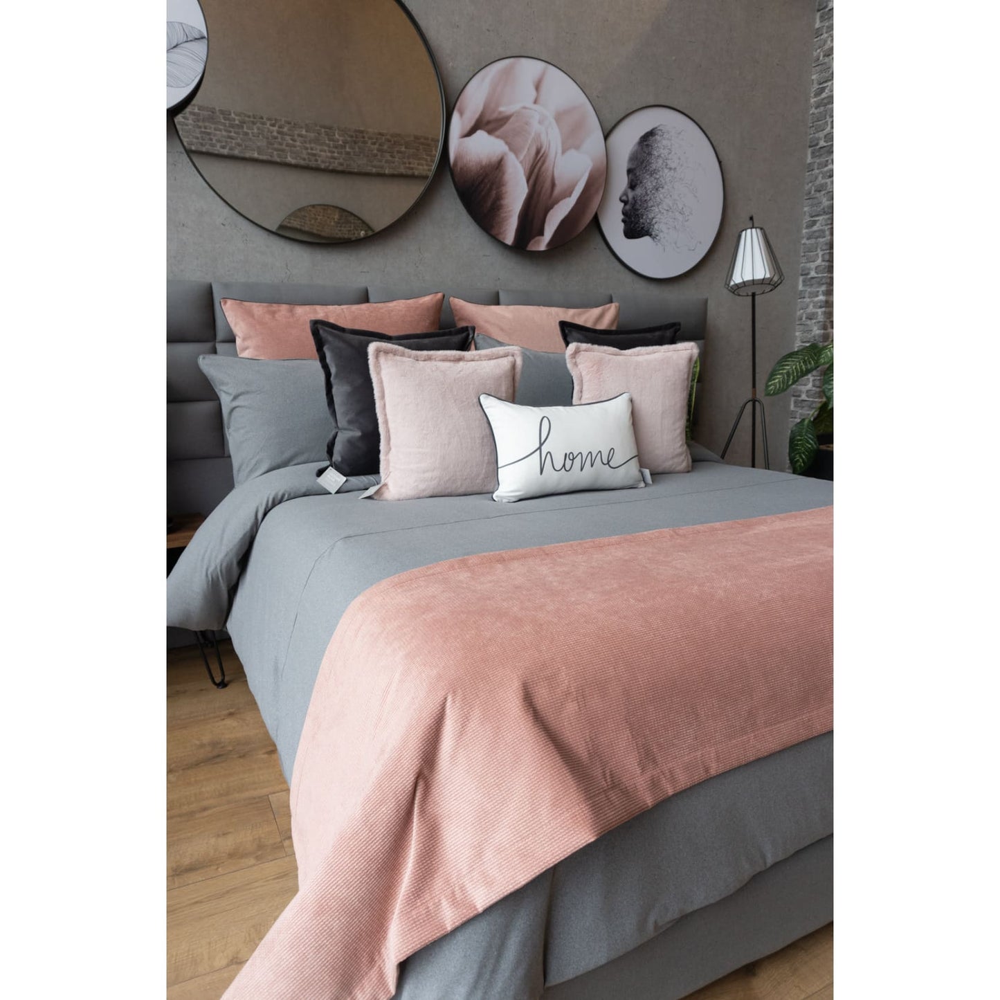 Set Duvet Amsterdam Gris, decorativo, plumón, cama, habitación, acolchado, edredon