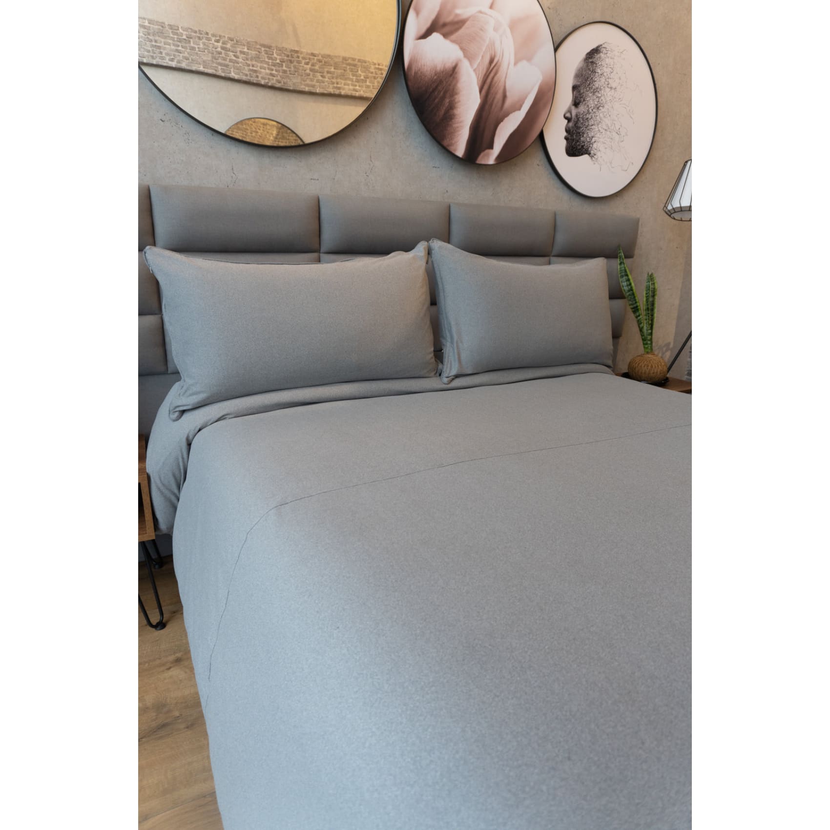 Set Duvet Amsterdam Gris,, decorativo, plumón, cama, habitación, acolchado, edredon