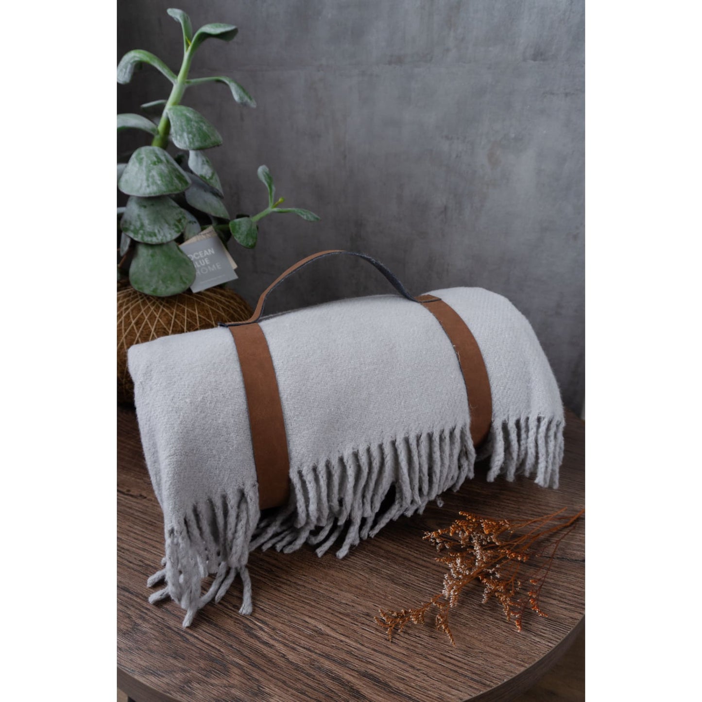 Throw Plain Gris Claro - Throw  manta cobija decoracion pie de cama cubre sofa